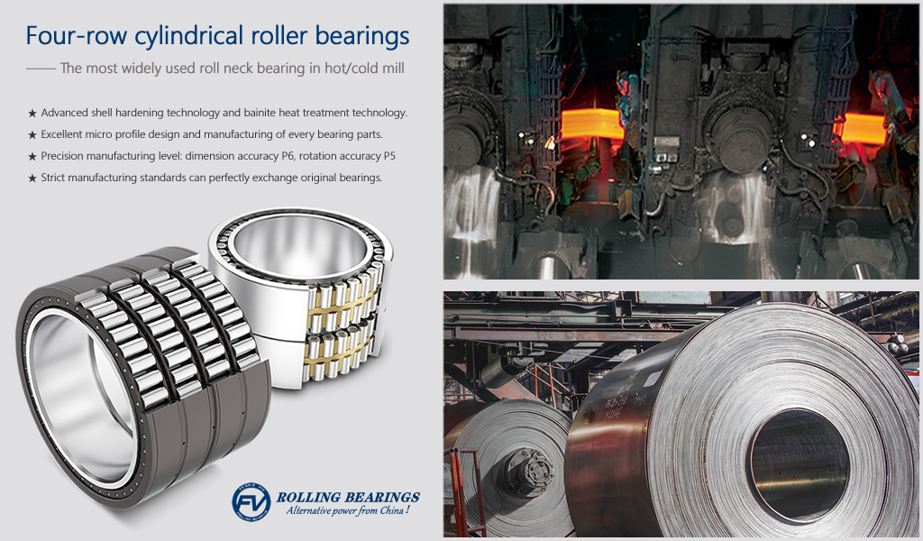 FV brand Four cylindrical roller bearings